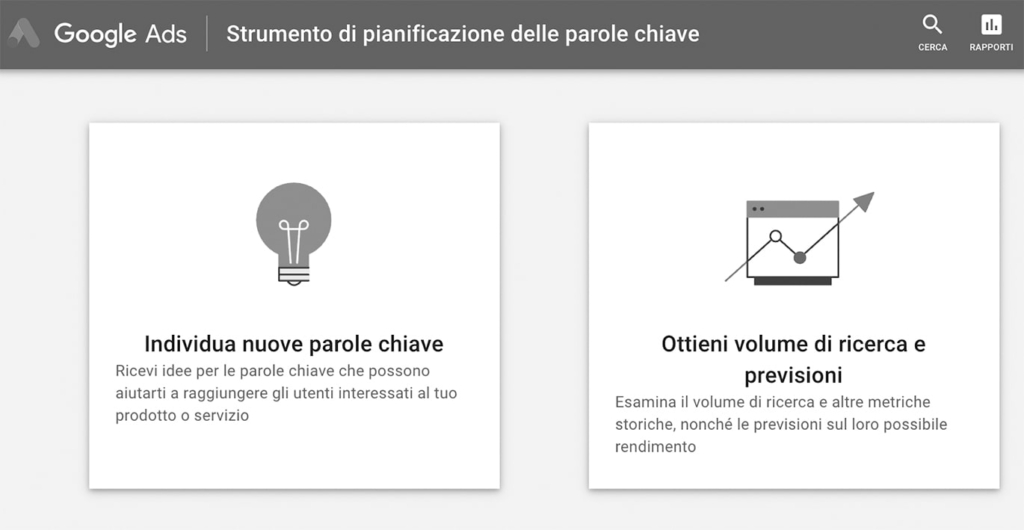 Impostazione campagna Google Search